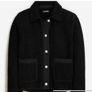 J.Crew Teddy Sherpa Lady Jacket Black Size XXL